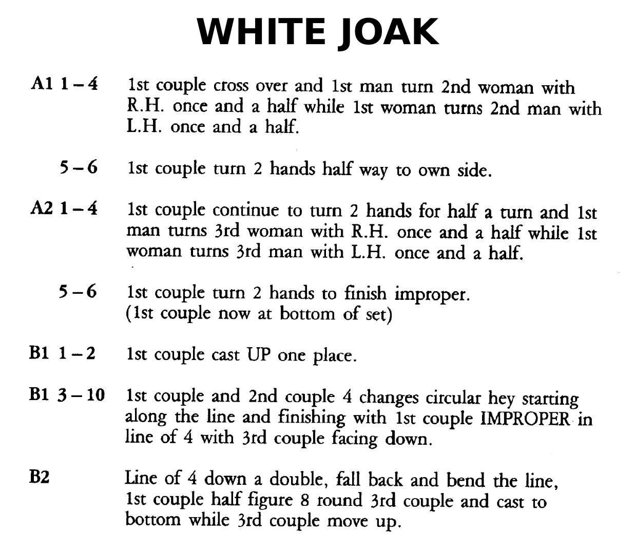 White Joak, The (dance)