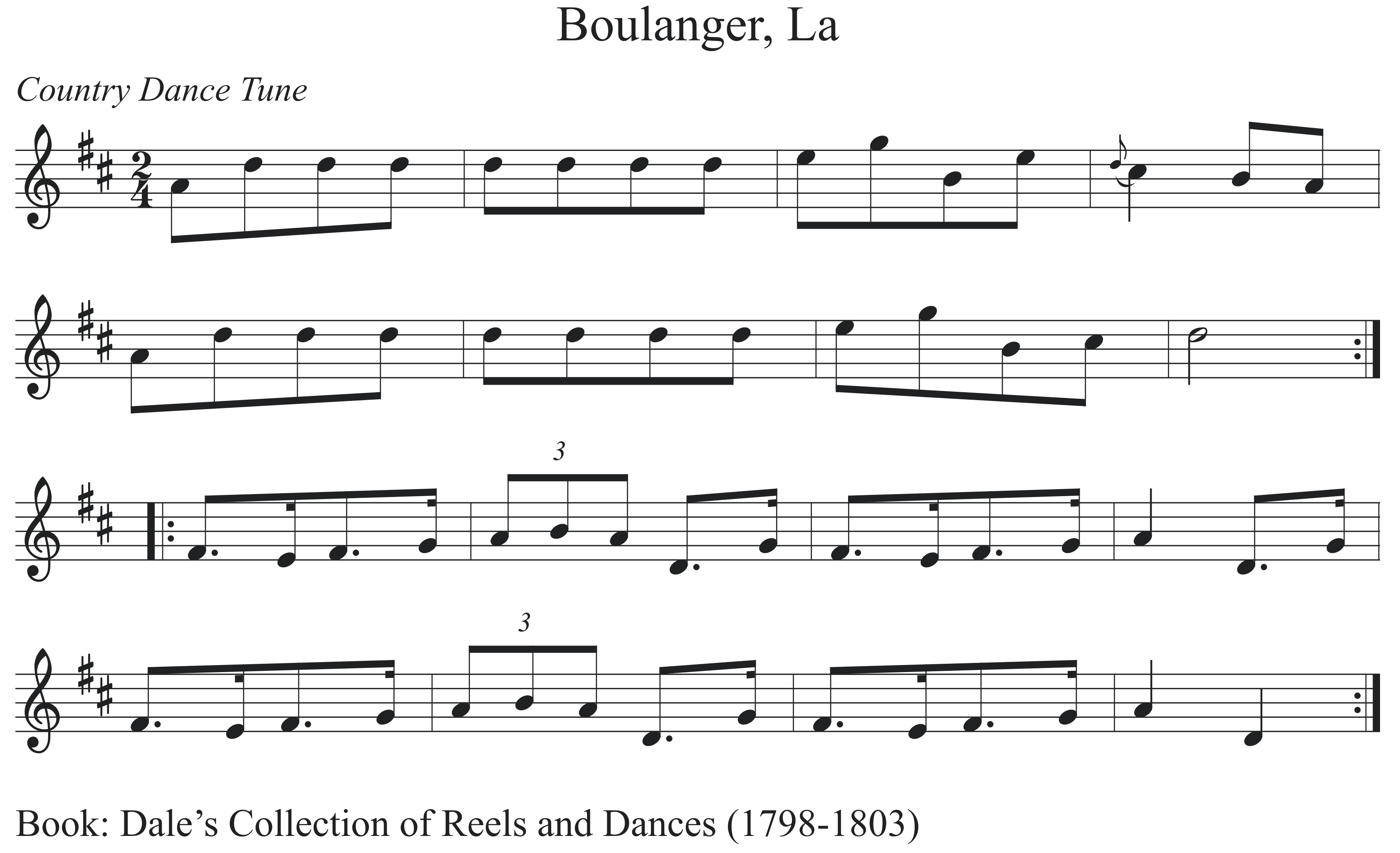 La/Le Boulanger(e/ie) tune