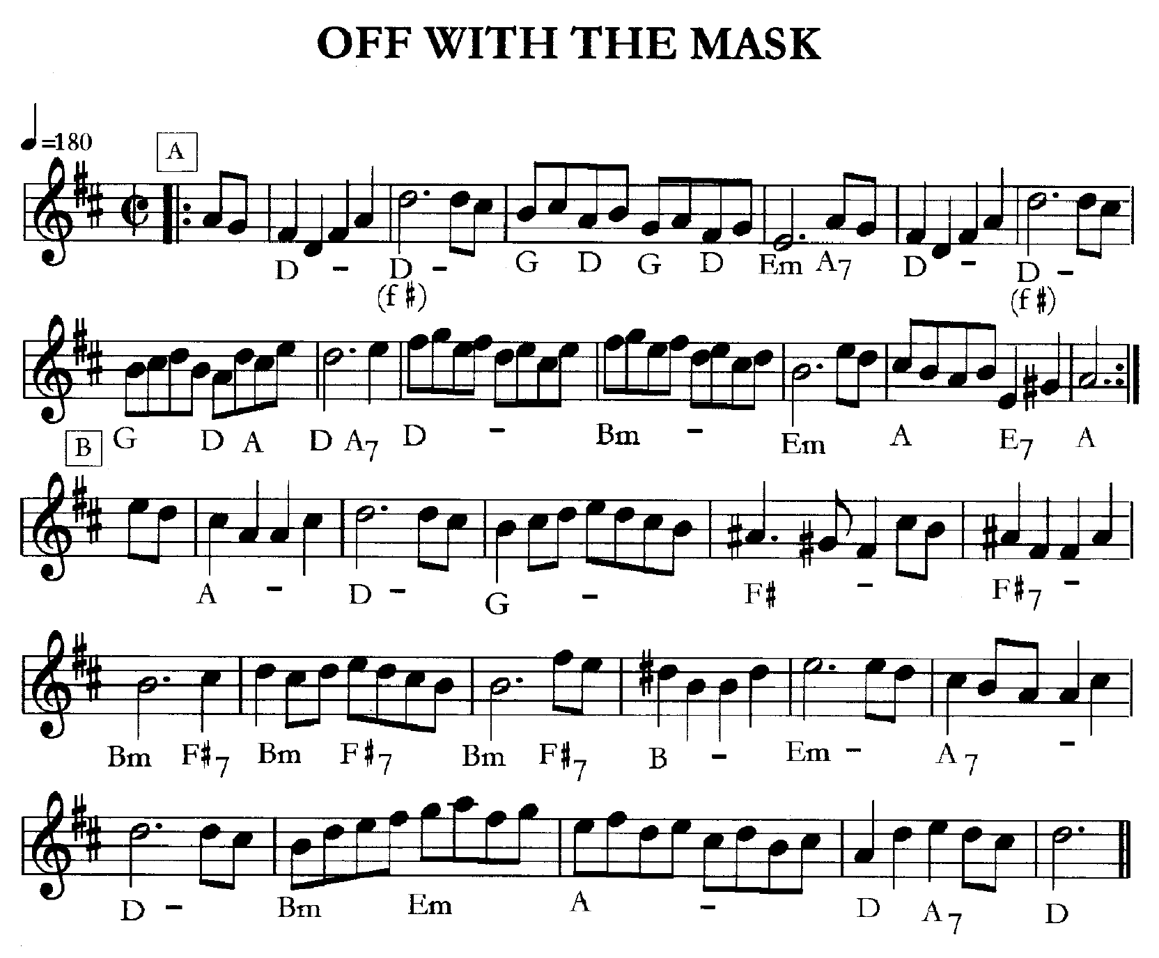 Dancing Maggot - Off With The Mask [adapted by Ken Sheffield]
