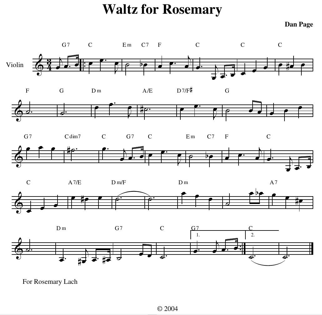 Waltz For Rosemary